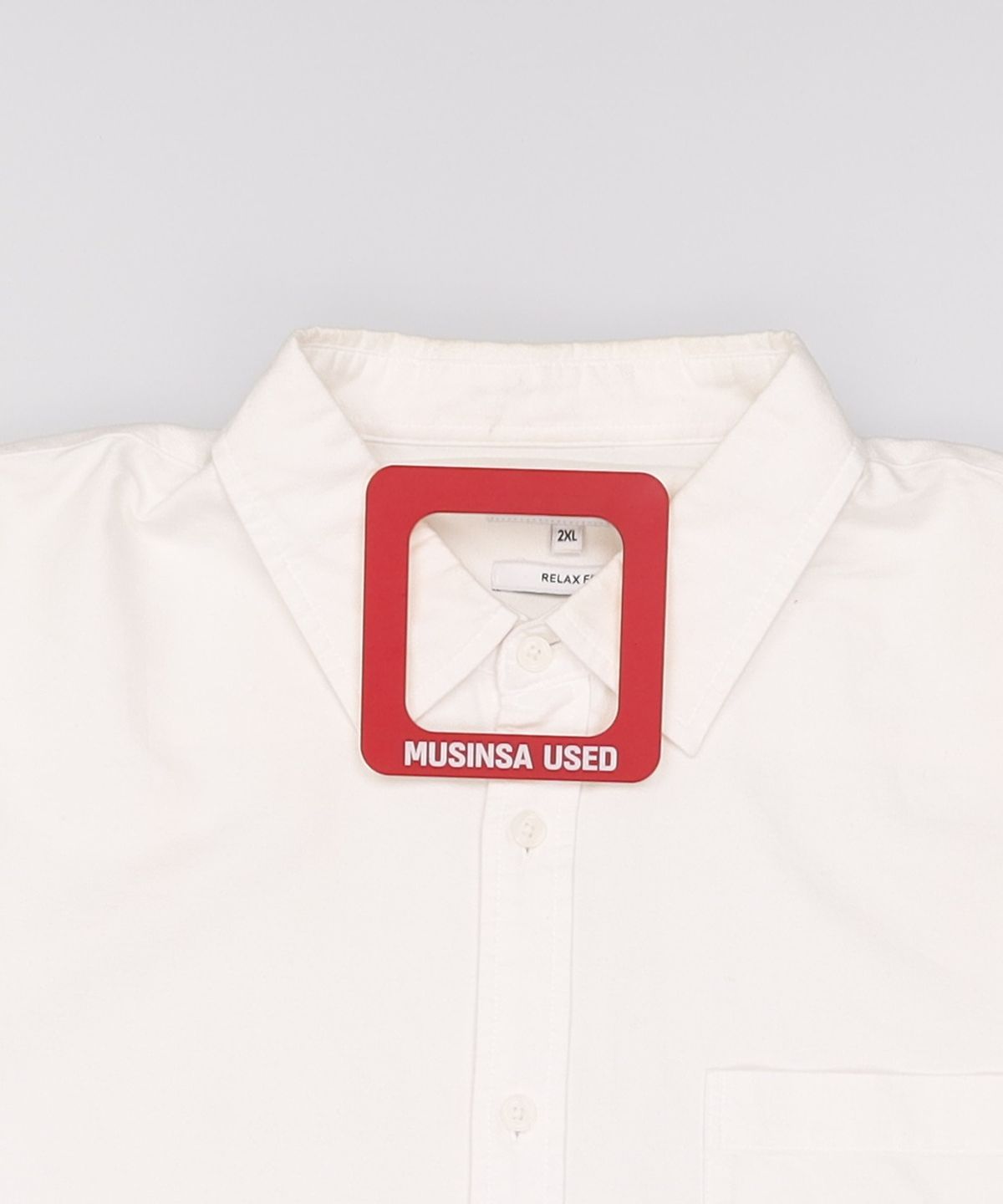 무신사 스탠다드(MUSINSA STANDARD) 릴렉스 핏 옥스포드 셔츠 [화이트] XXL