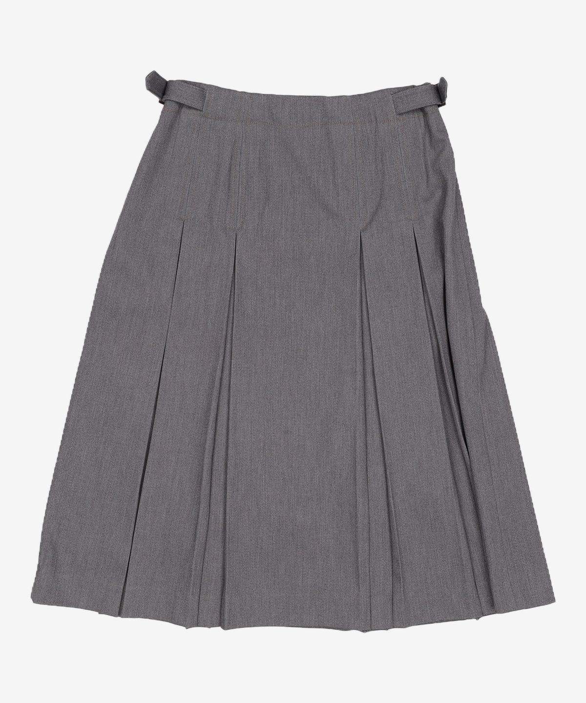 쟈습(J'ASP) Classic Belt Pleats Skirt (Gray) M