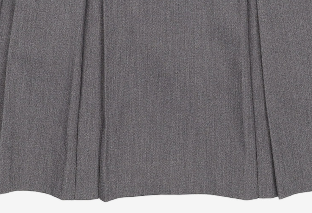 쟈습(J'ASP) Classic Belt Pleats Skirt (Gray) M