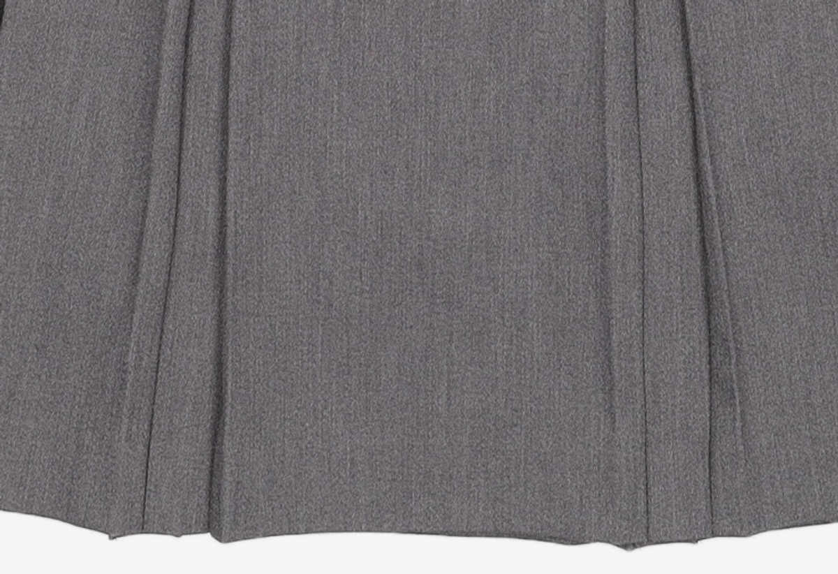 쟈습(J'ASP) Classic Belt Pleats Skirt (Gray) M