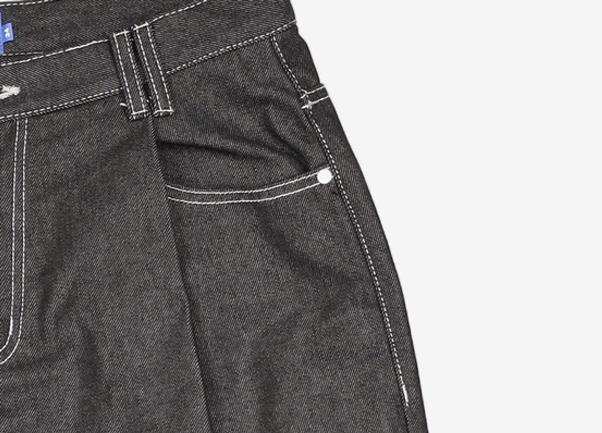 데케트(DECET) Deep Pleats Wide Jeans DCPT030Black 34