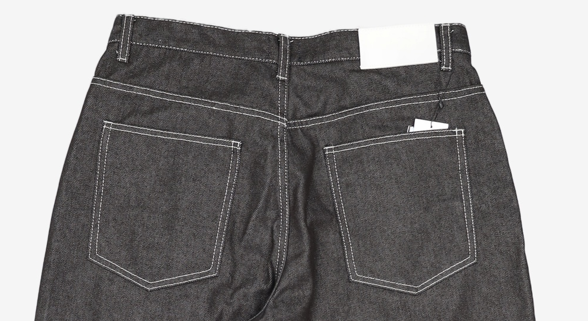 데케트(DECET) Deep Pleats Wide Jeans DCPT030Black 34