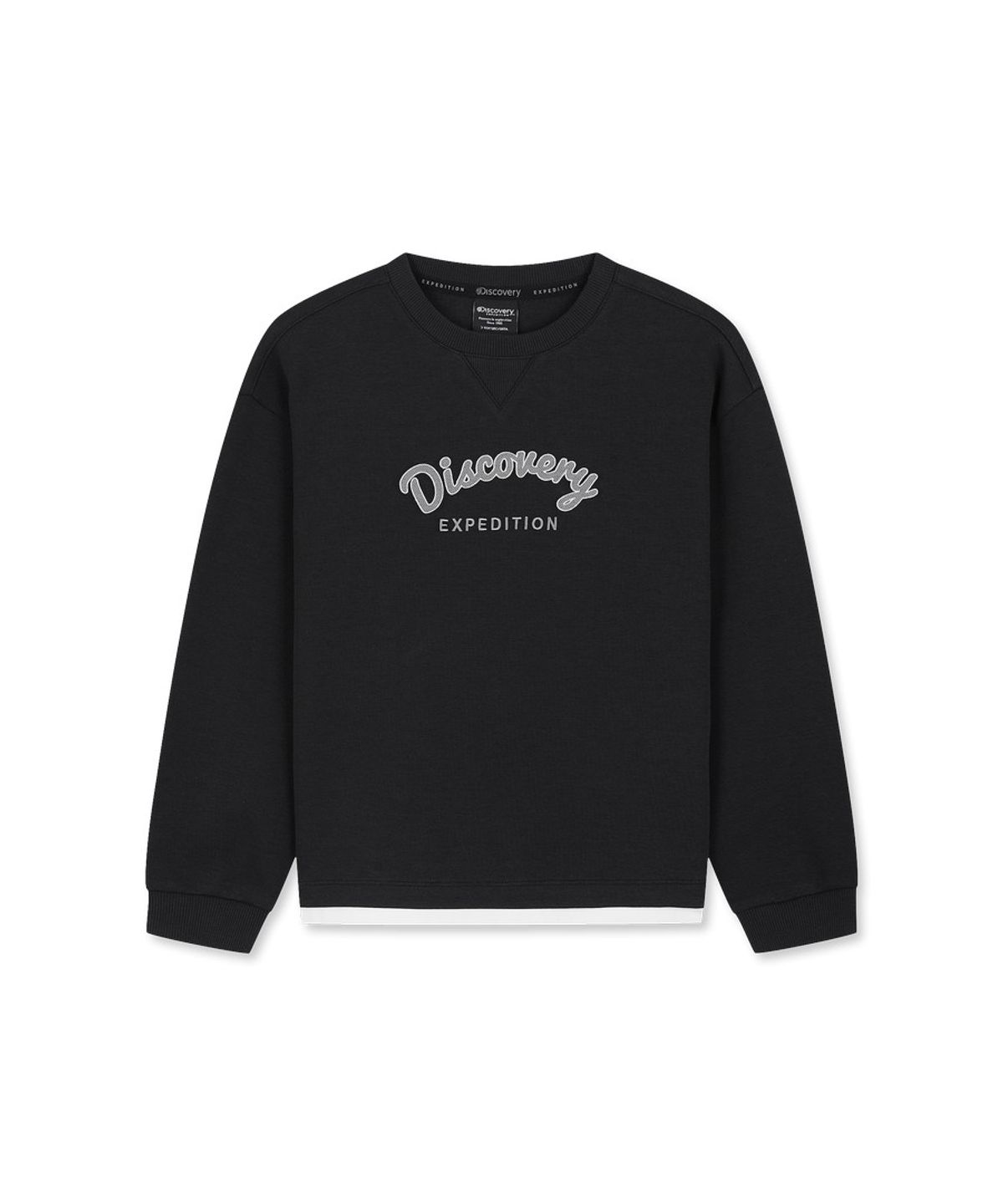 디스커버리 키즈(DISCOVERY KIDS) 키즈 그래픽 맨투맨-우븐팬츠 2SET (BLACK)