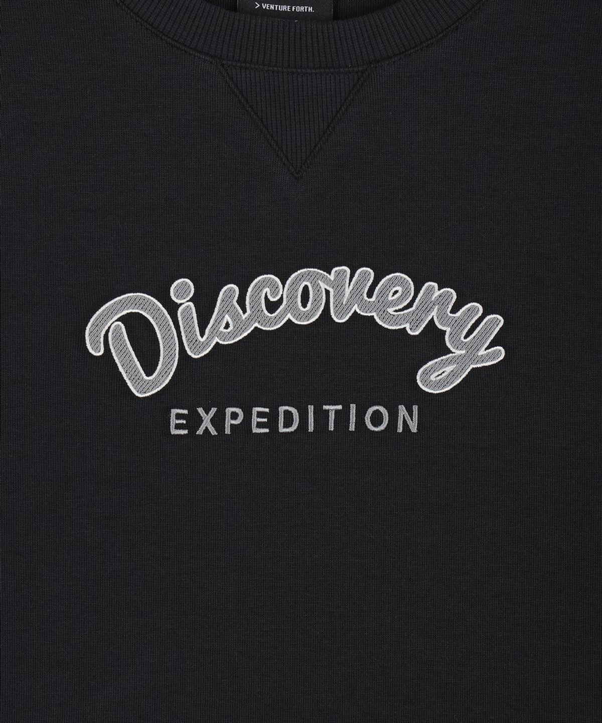 디스커버리 키즈(DISCOVERY KIDS) 키즈 그래픽 맨투맨-우븐팬츠 2SET (BLACK)