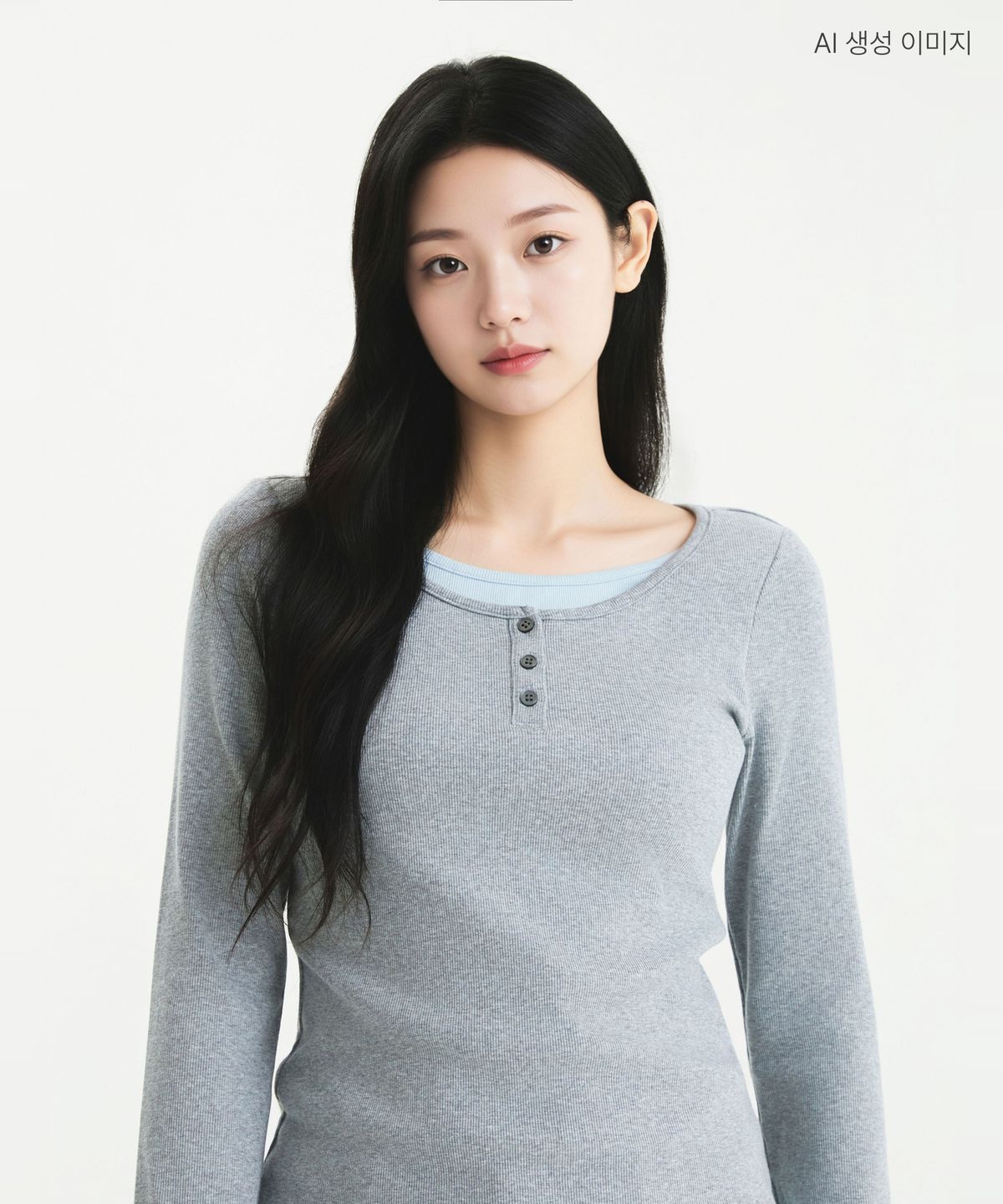 로엠(ROEM) 배색 레이어드 긴팔 티셔츠 RMLWG49R16