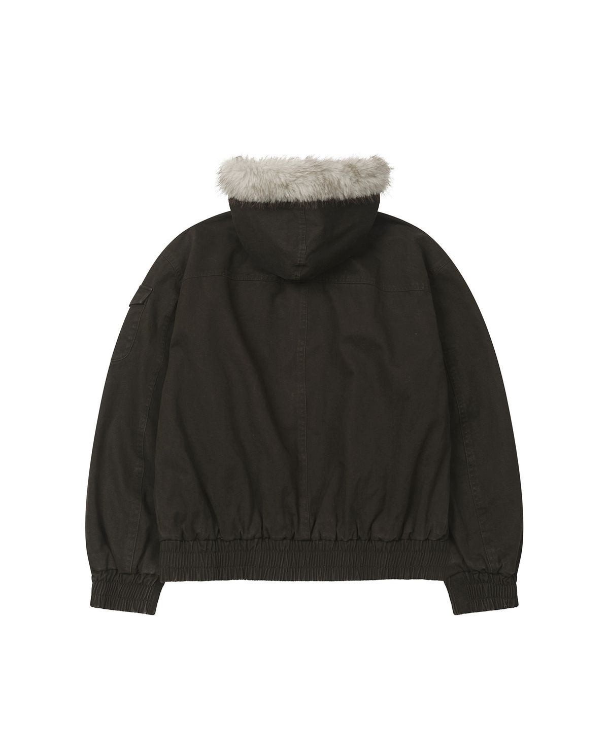 레더리(LEATHERY) 워시드 퍼 후드 자켓 [MOSS BROWN]