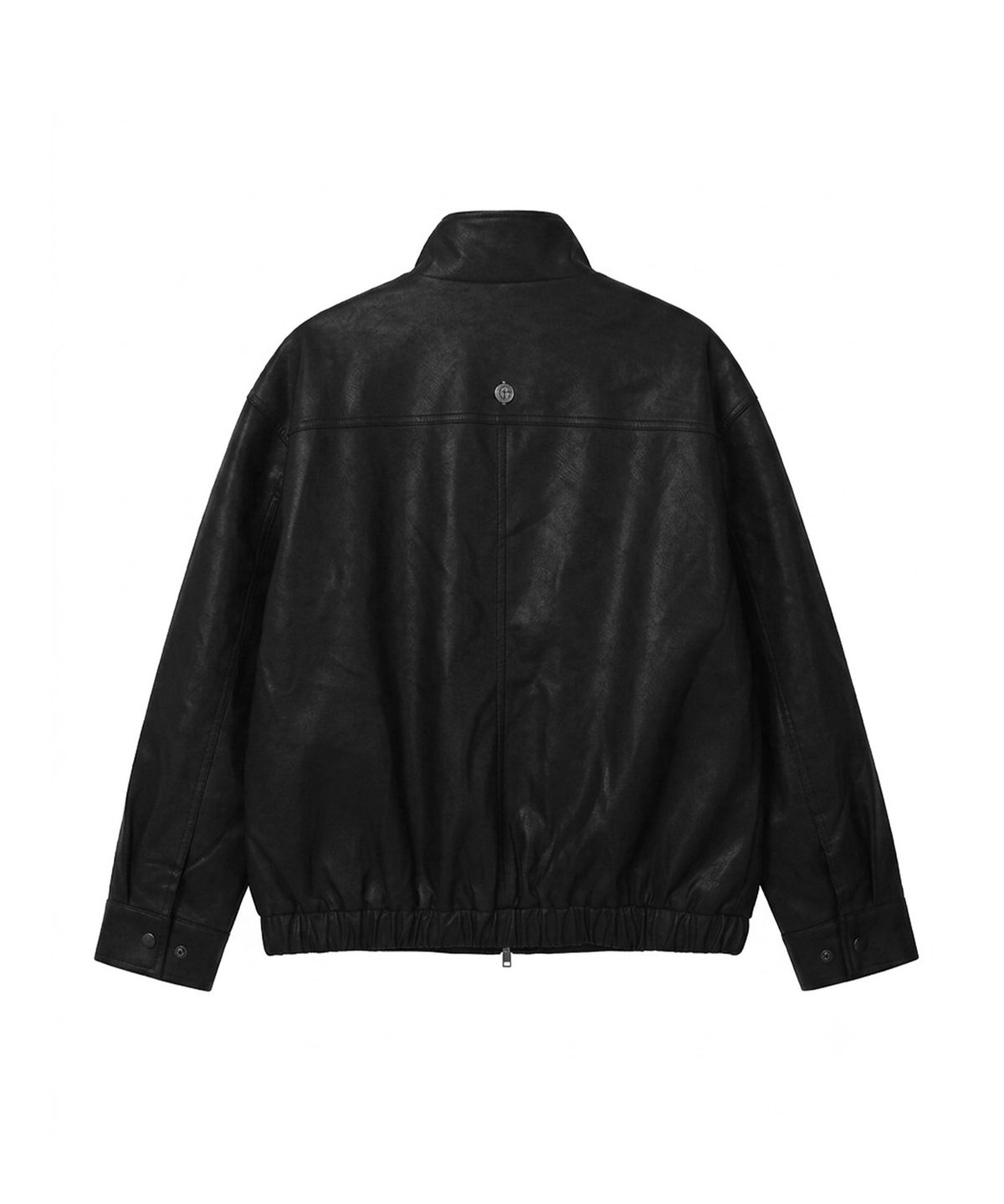 레더리(LEATHERY) 하이넥 레더 블루종 자켓 [BLACK]