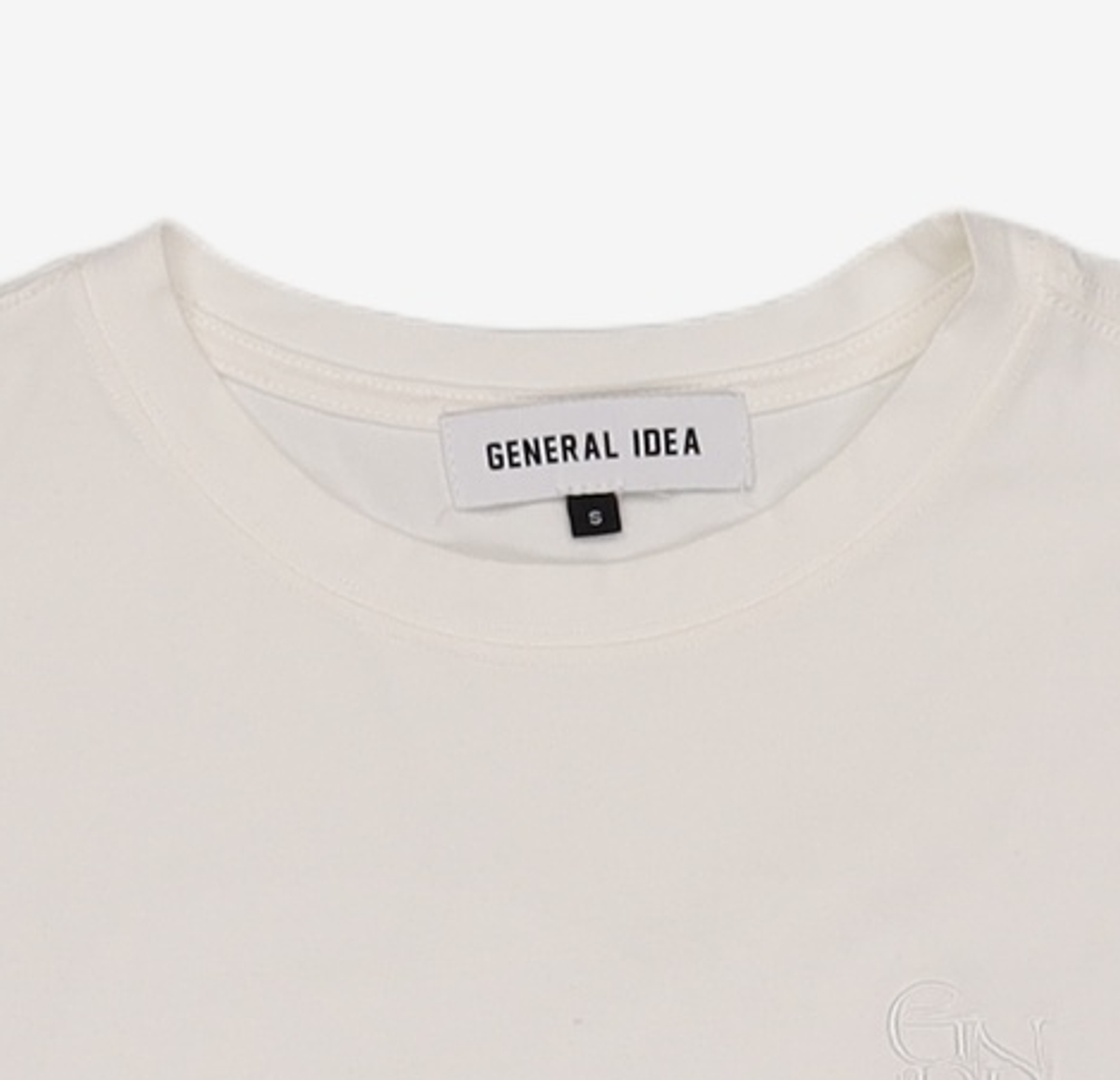 제너럴 아이디어(GENERAL IDEA) GNRL 실켓 반팔 티셔츠 [WHITE] / WBC2L01516 S