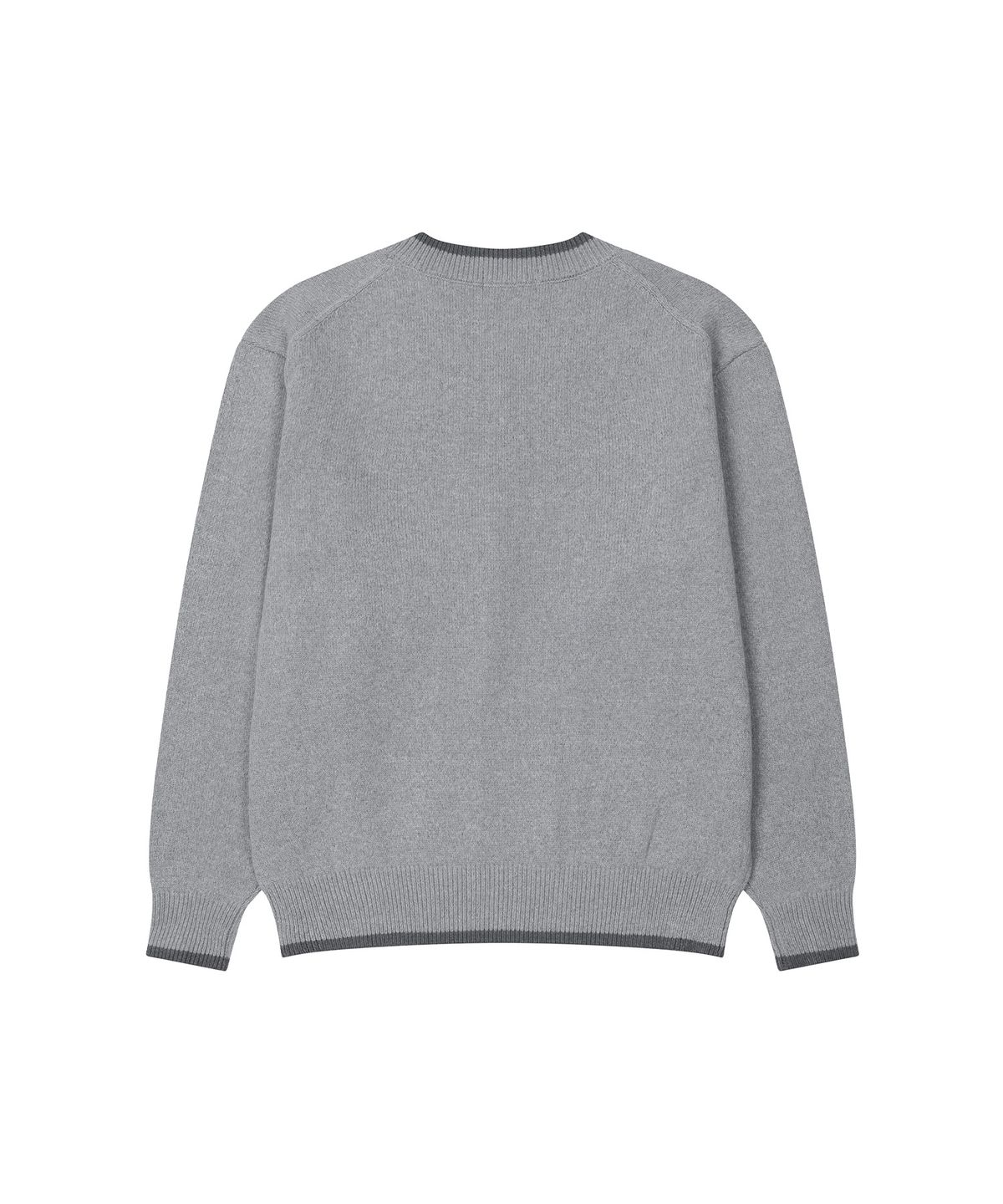레더리(LEATHERY) 코지 브이넥 니트 풀오버 [GREY]