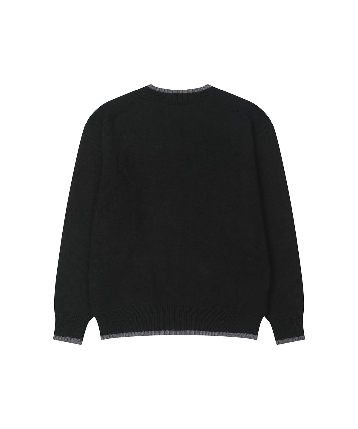 레더리(LEATHERY) 코지 브이넥 니트 풀오버 [BLACK]