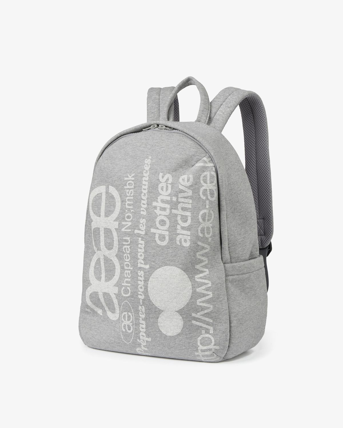 에이이에이이(AEAE) WEB LOGO BACKPACK [GREY]