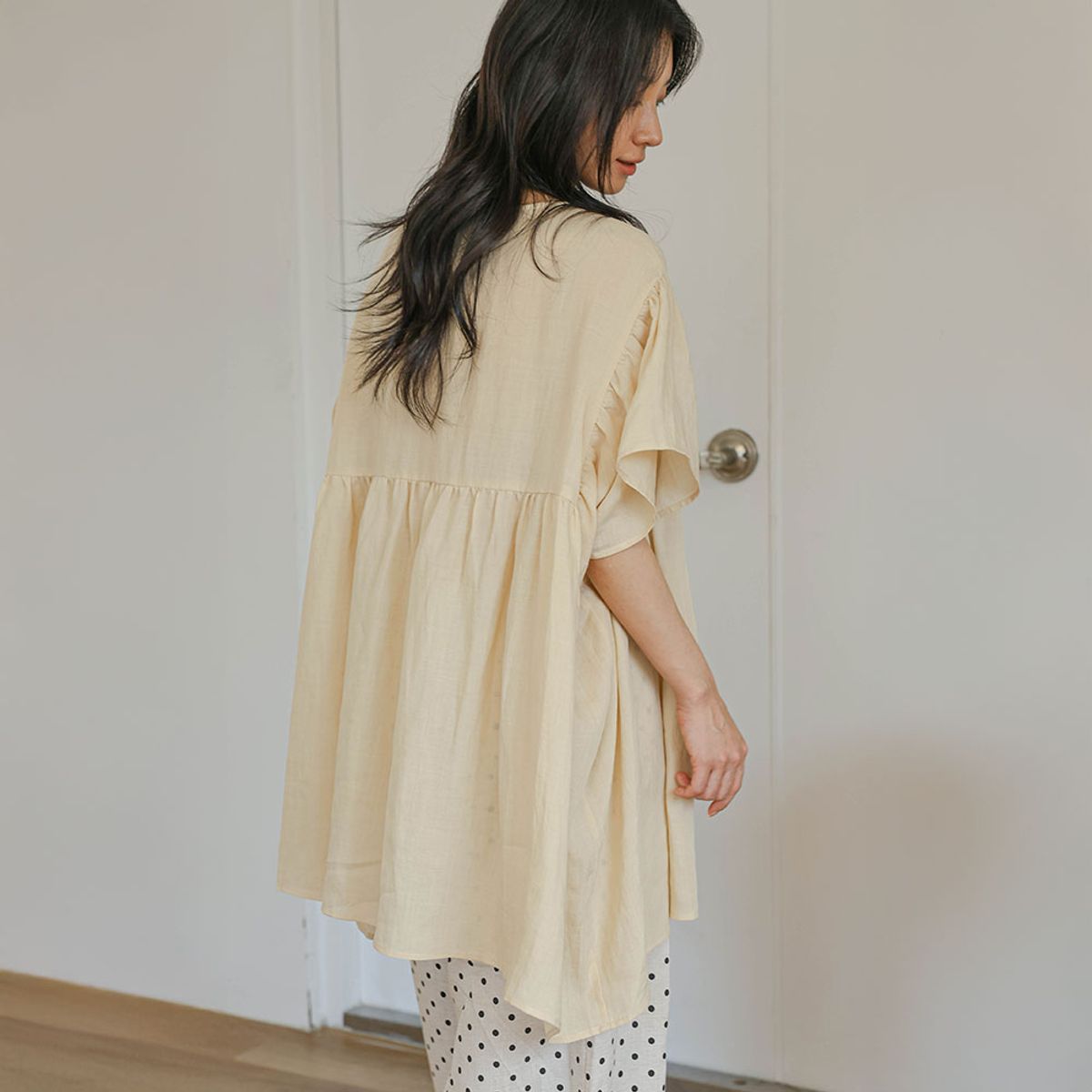 랭썬(LANGSON) LS_Relaxed mini dress