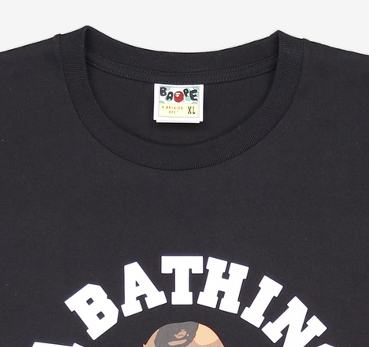 베이프(BAPE) 퍼스트 카모 콜리지 티셔츠(W) BLACK/YELLOW XL