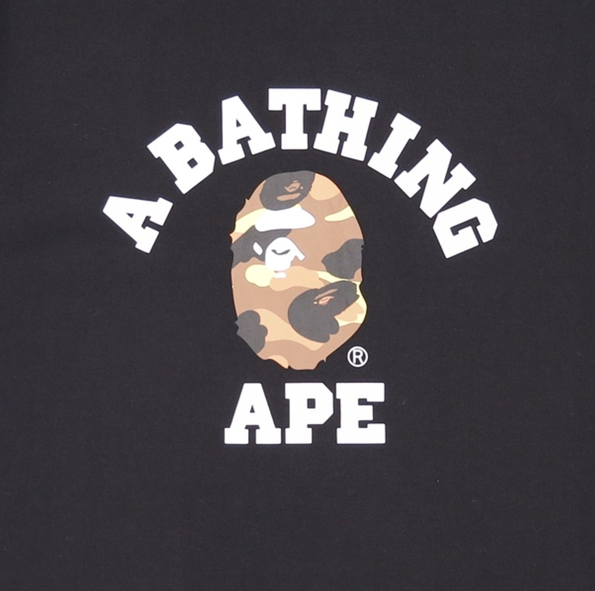 베이프(BAPE) 퍼스트 카모 콜리지 티셔츠(W) BLACK/YELLOW XL