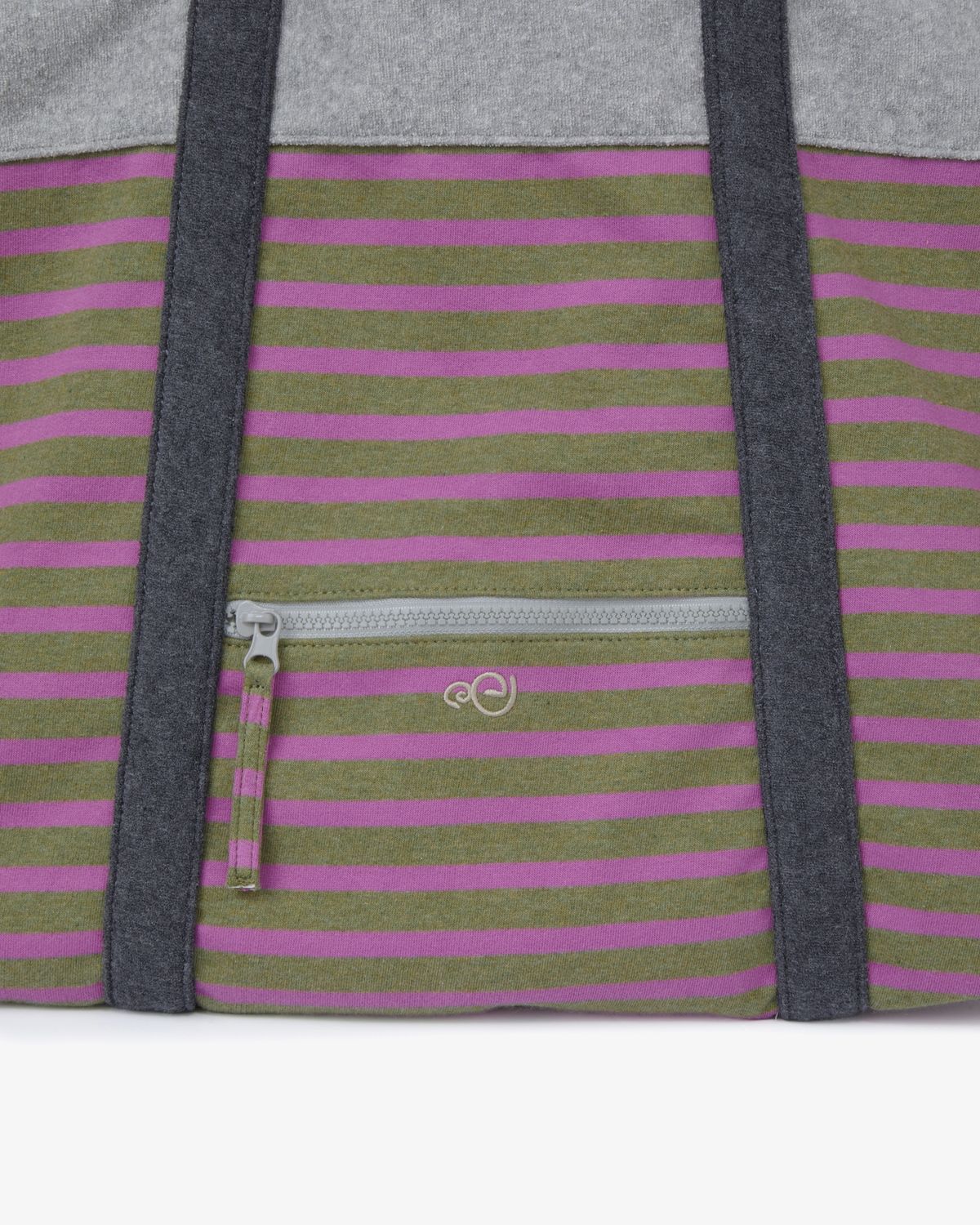에이이에이이(AEAE) STRIPE BIG TOTE BAG [OLIVE]