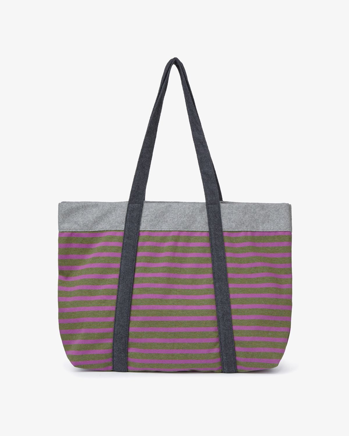 에이이에이이(AEAE) STRIPE BIG TOTE BAG [OLIVE]