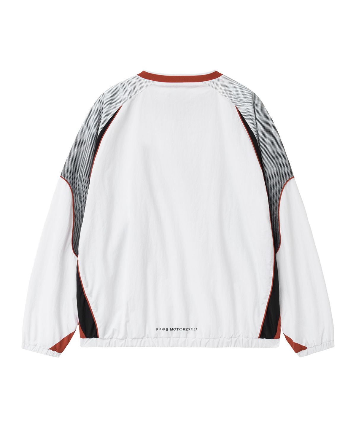 핍스 모터사이클(PHYPS MOTORCYCLE) [김간지 X 핍스 모터사이클] Vintage Logo Speed Track Nylon Long Sleeve White