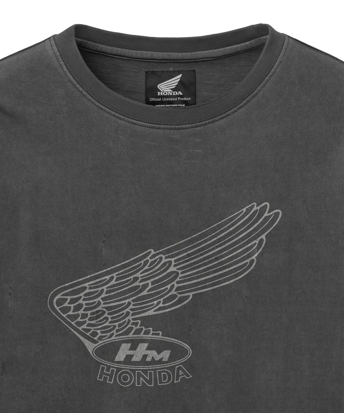 핍스 모터사이클(PHYPS MOTORCYCLE) Pigment Old Logo Layered Long Sleeve Black