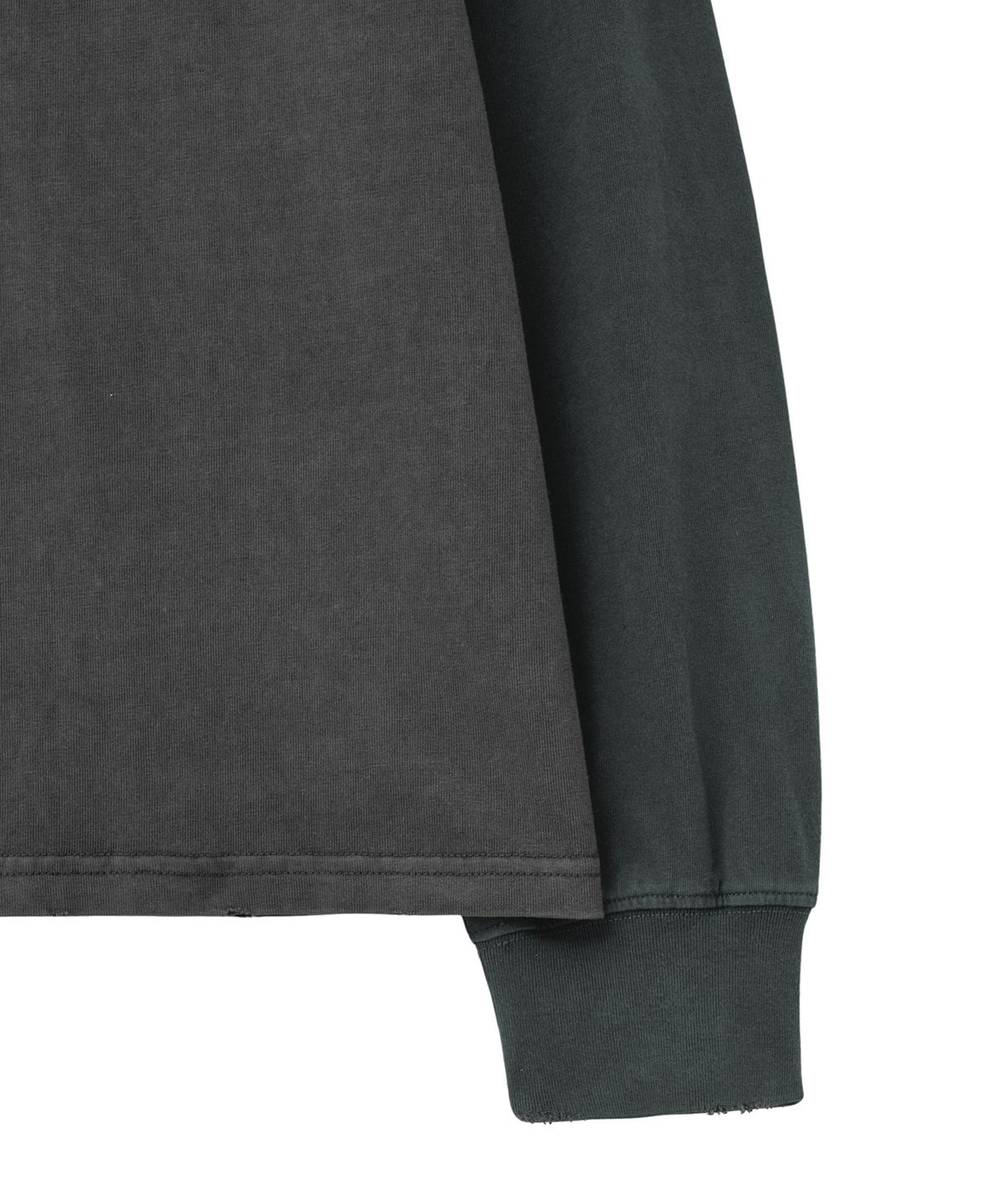 핍스 모터사이클(PHYPS MOTORCYCLE) Pigment Old Logo Layered Long Sleeve Black