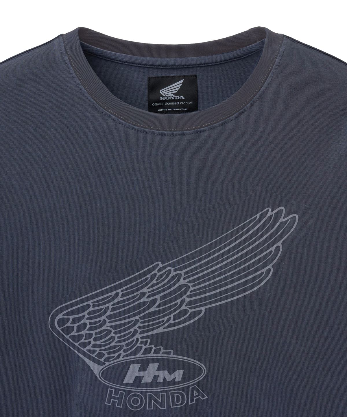 핍스 모터사이클(PHYPS MOTORCYCLE) Pigment Old Logo Layered Long Sleeve Navy