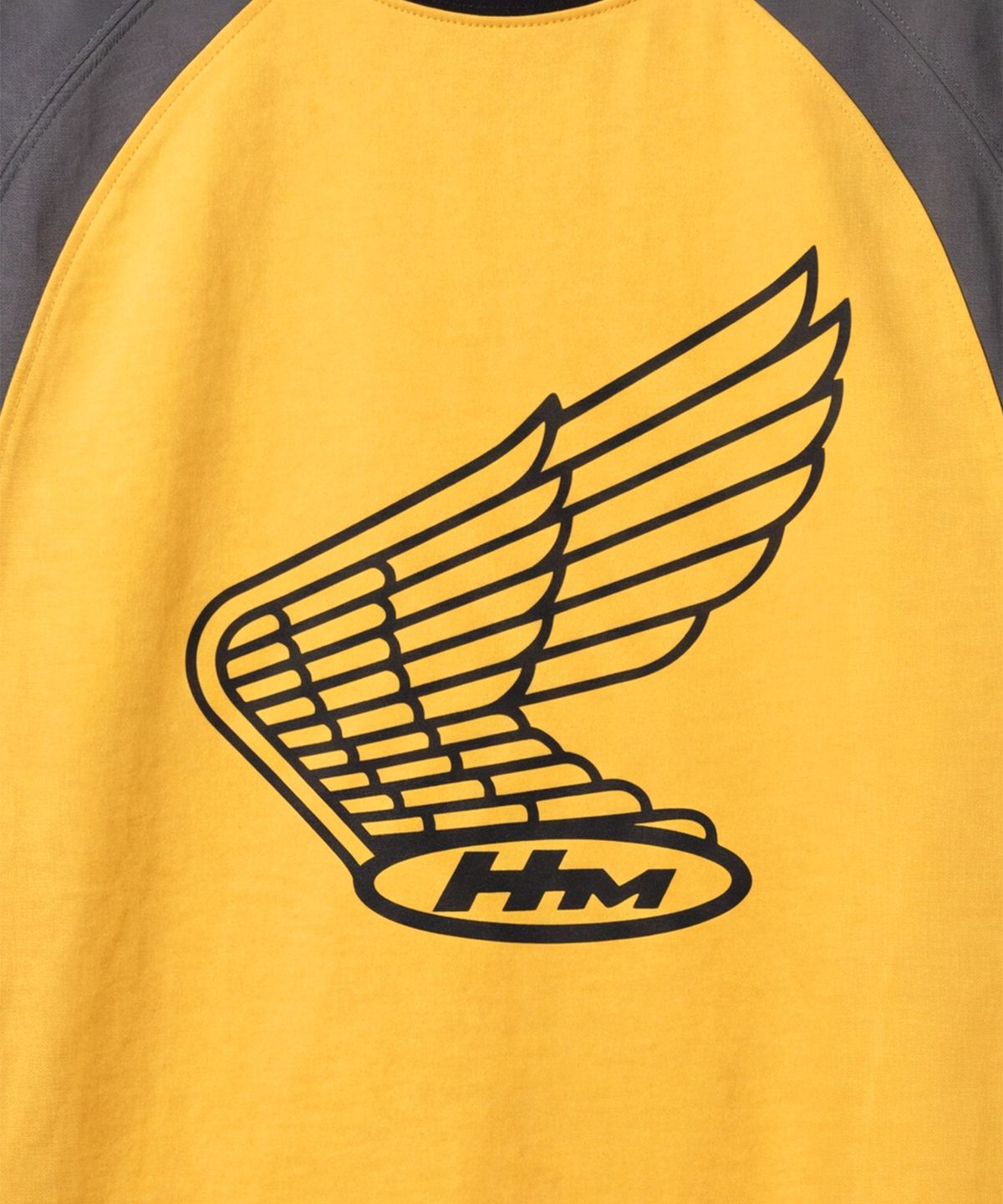 핍스 모터사이클(PHYPS MOTORCYCLE) Vintage Wing Logo Color Block Jersey Yellow