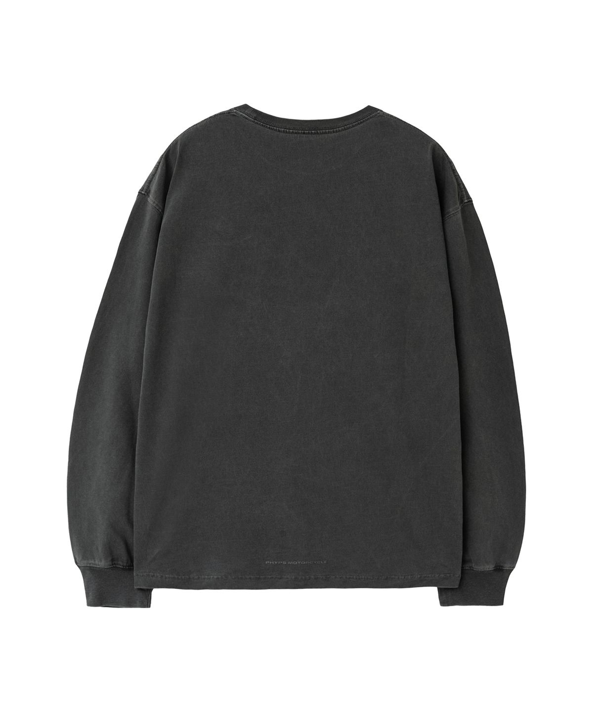 핍스 모터사이클(PHYPS MOTORCYCLE) [2Pack] Pigment Small Wing Logo Long Sleeve Charcoal