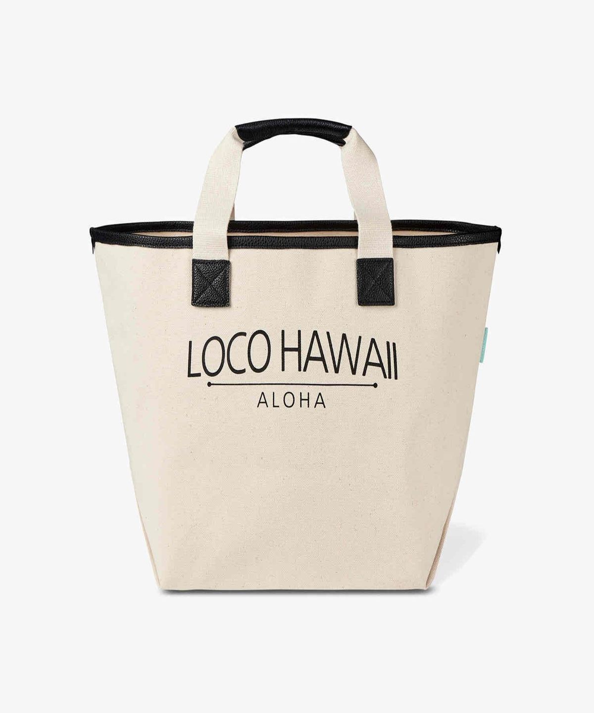 로코하와이(LOCO HAWAII) 로고이리  캔버스 쇼퍼백 (3컬러-블랙/그린/블루)
