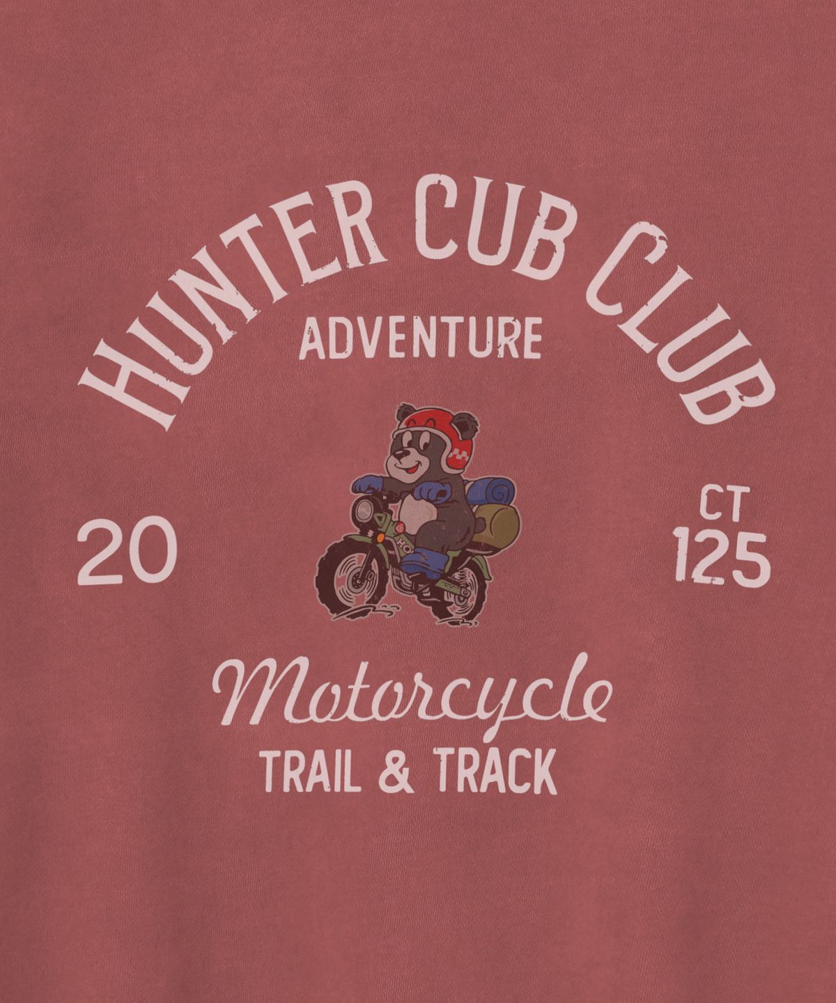 핍스 모터사이클(PHYPS MOTORCYCLE) Pigment Hunter Cub Sweatshirt Red