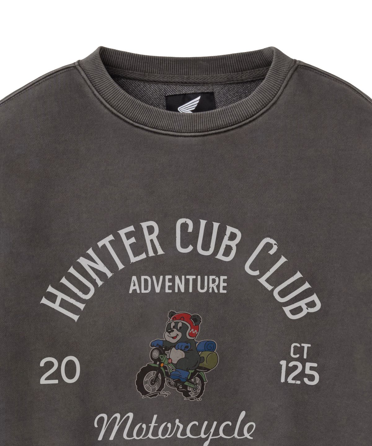 핍스 모터사이클(PHYPS MOTORCYCLE) Pigment Hunter Cub Sweatshirt Charcoal