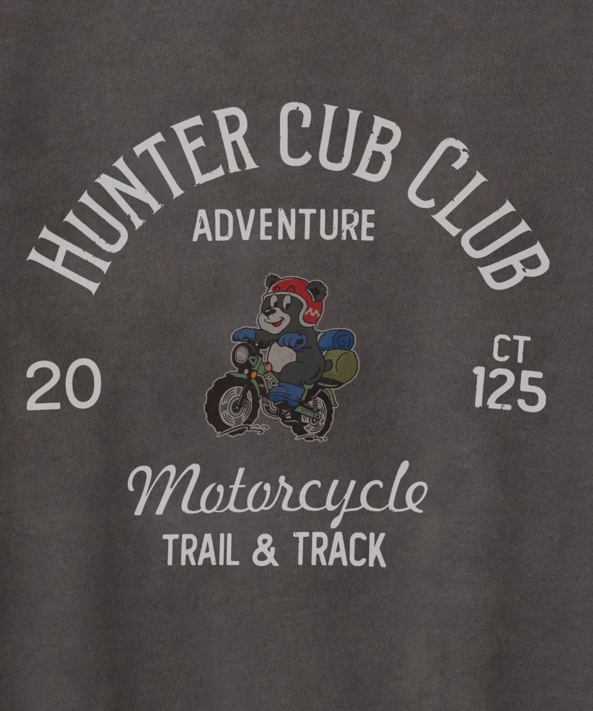 핍스 모터사이클(PHYPS MOTORCYCLE) Pigment Hunter Cub Sweatshirt Charcoal