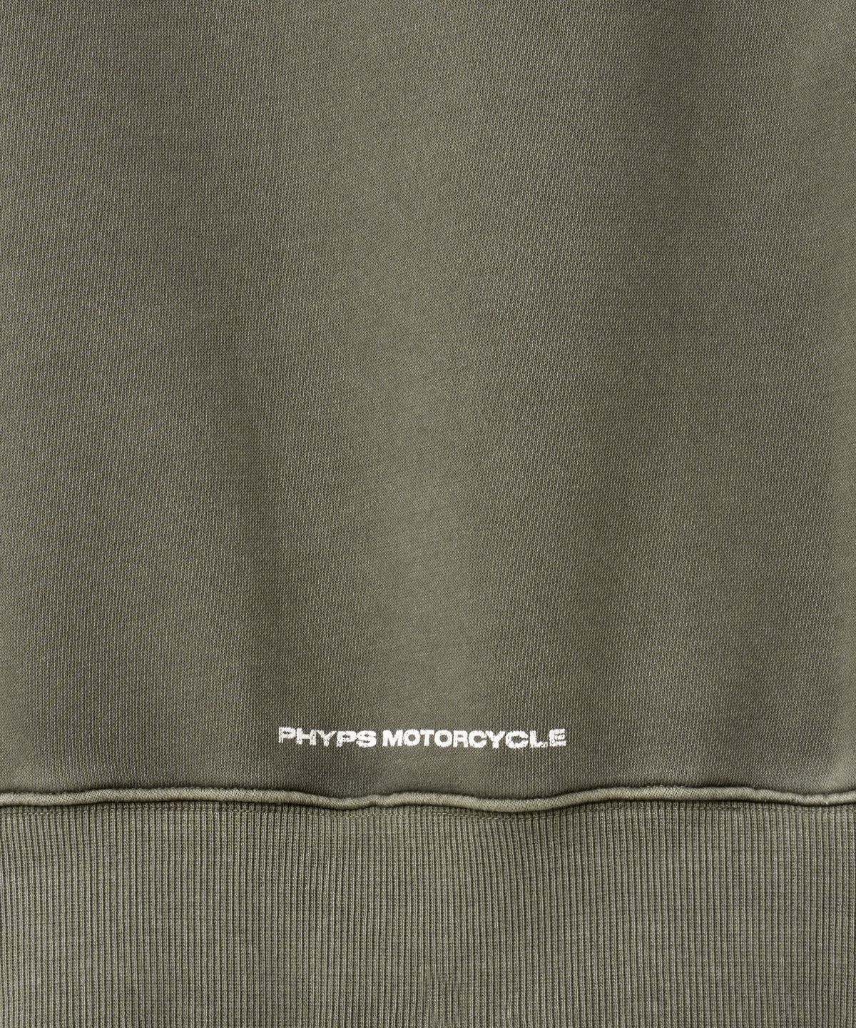 핍스 모터사이클(PHYPS MOTORCYCLE) Pigment Monkey 125 Sweatshirt Olive