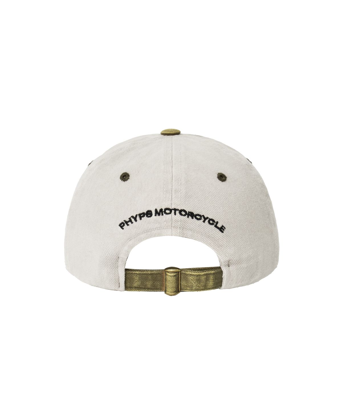 핍스 모터사이클(PHYPS MOTORCYCLE) Washed Vintage Racing Cap Ivory