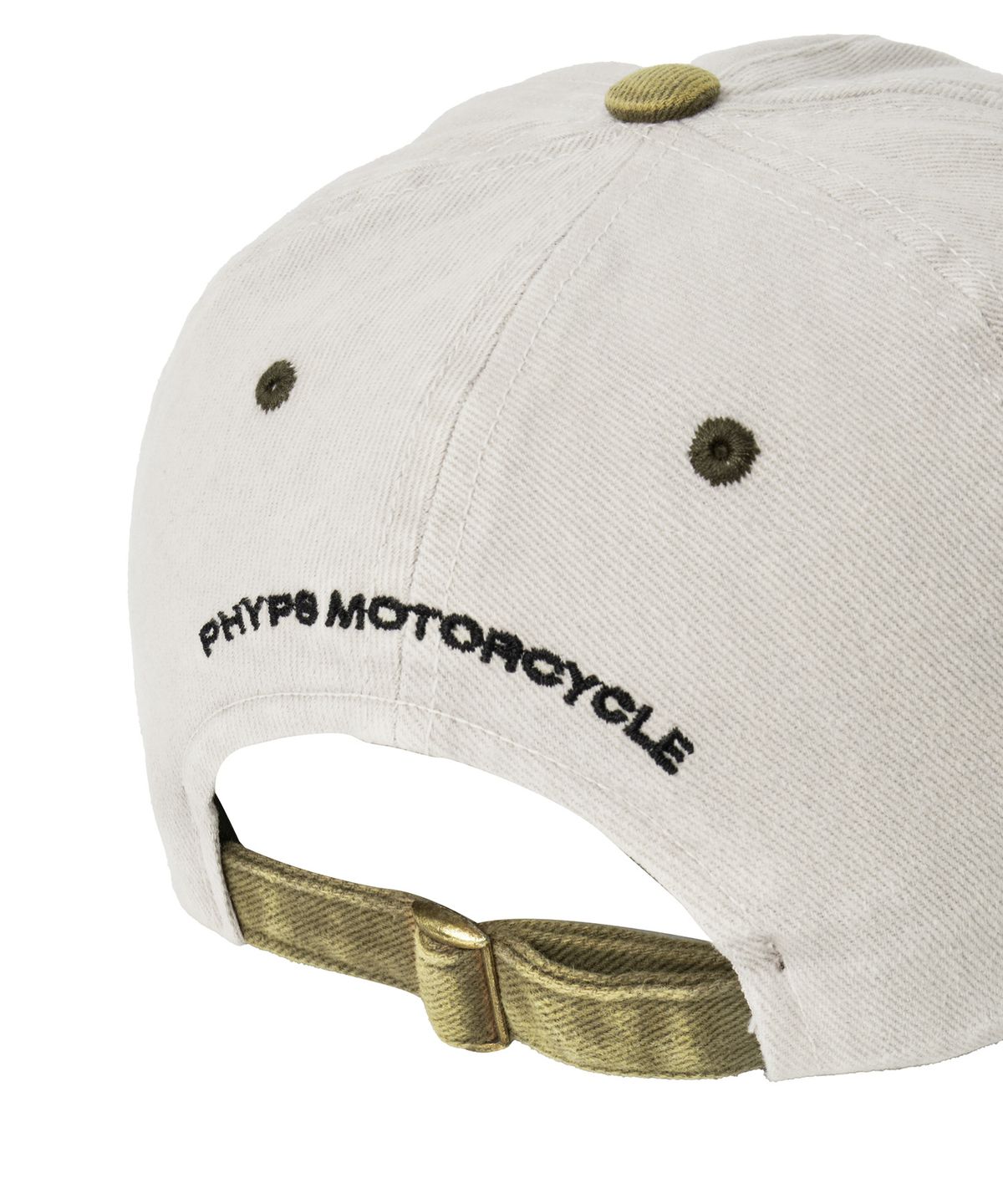 핍스 모터사이클(PHYPS MOTORCYCLE) Washed Vintage Racing Cap Ivory