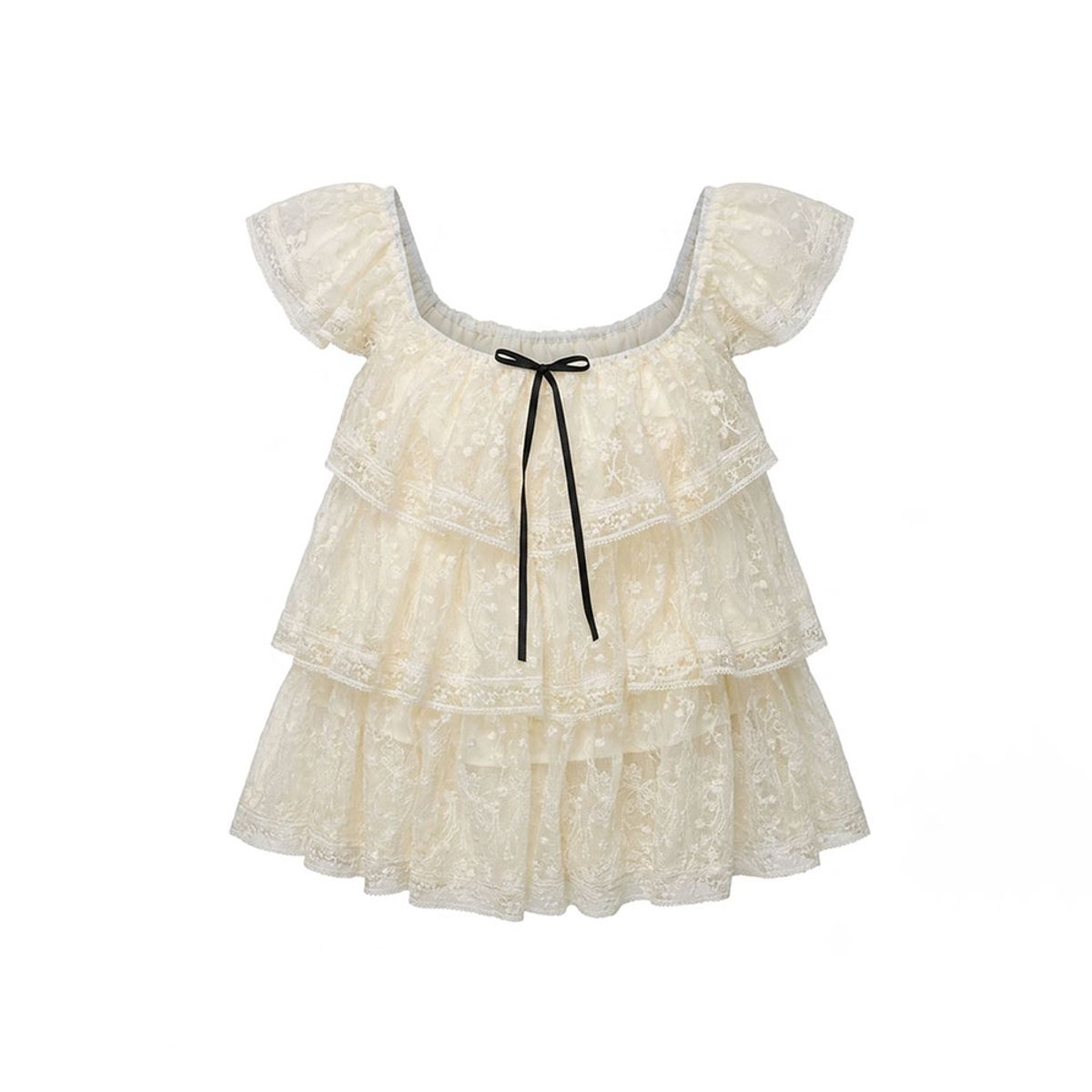 던드롭(DUNDROP) DD_Tiered lace sleeveless blouse
