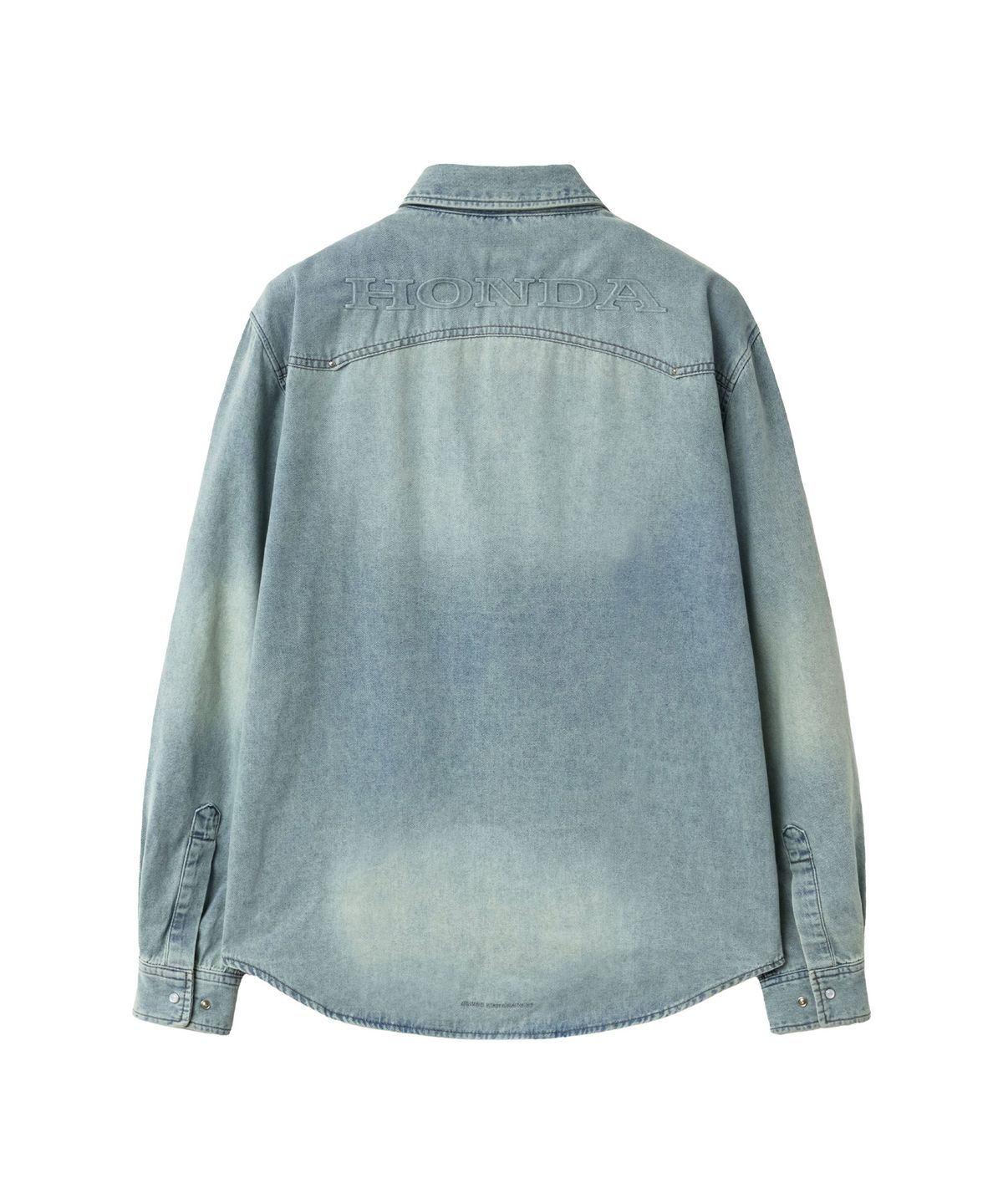 핍스 모터사이클(PHYPS MOTORCYCLE) Washed Denim Western Shirt Light Blue
