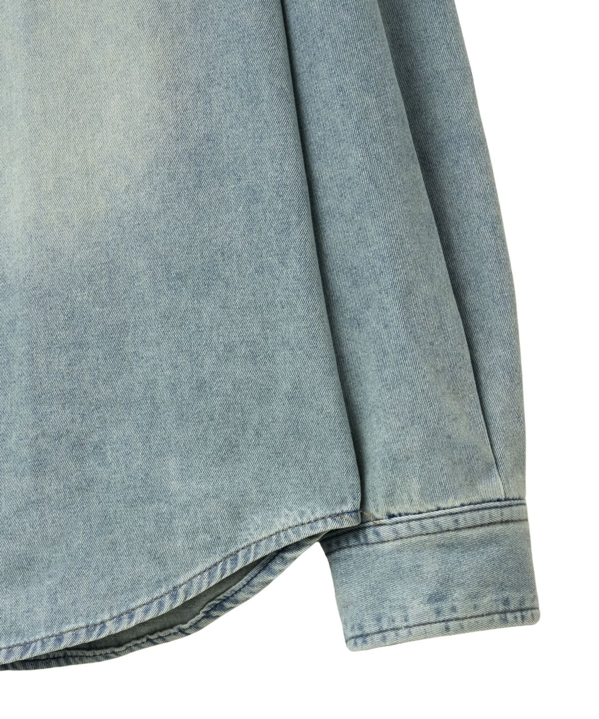 핍스 모터사이클(PHYPS MOTORCYCLE) Washed Denim Western Shirt Light Blue