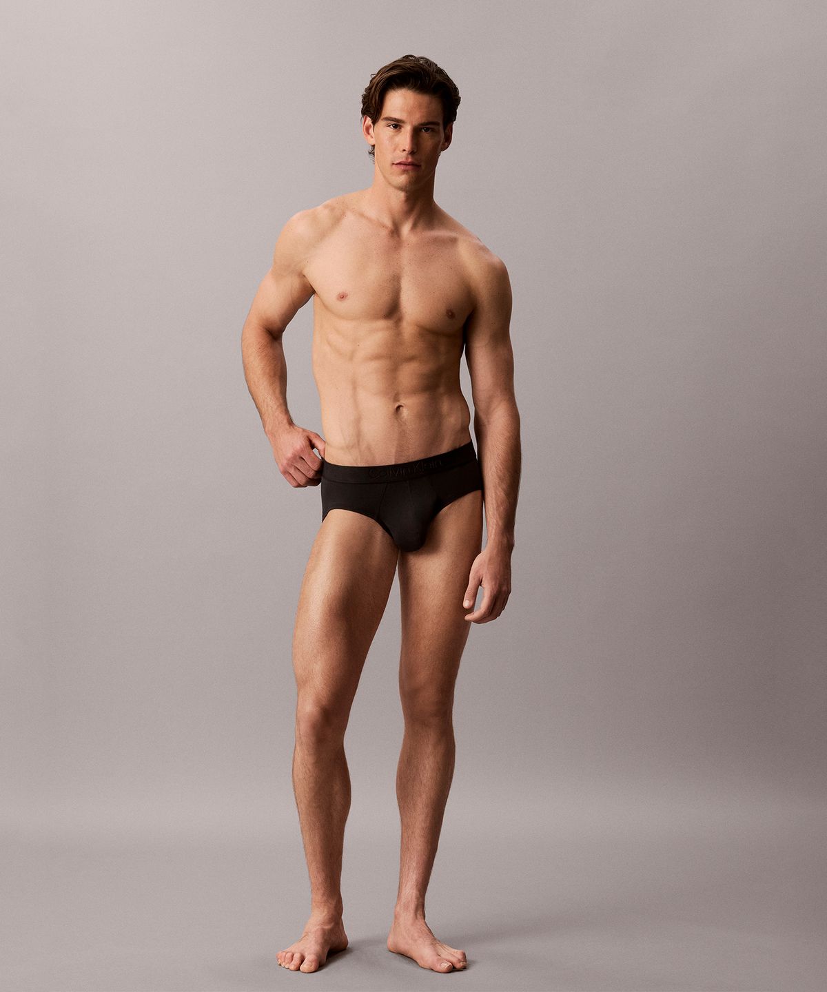 캘빈클라인 언더웨어(CALVIN KLEIN UNDERWEAR) 남성 CK 블랙 코튼 스트레치 힙브리프_NB4646UB1