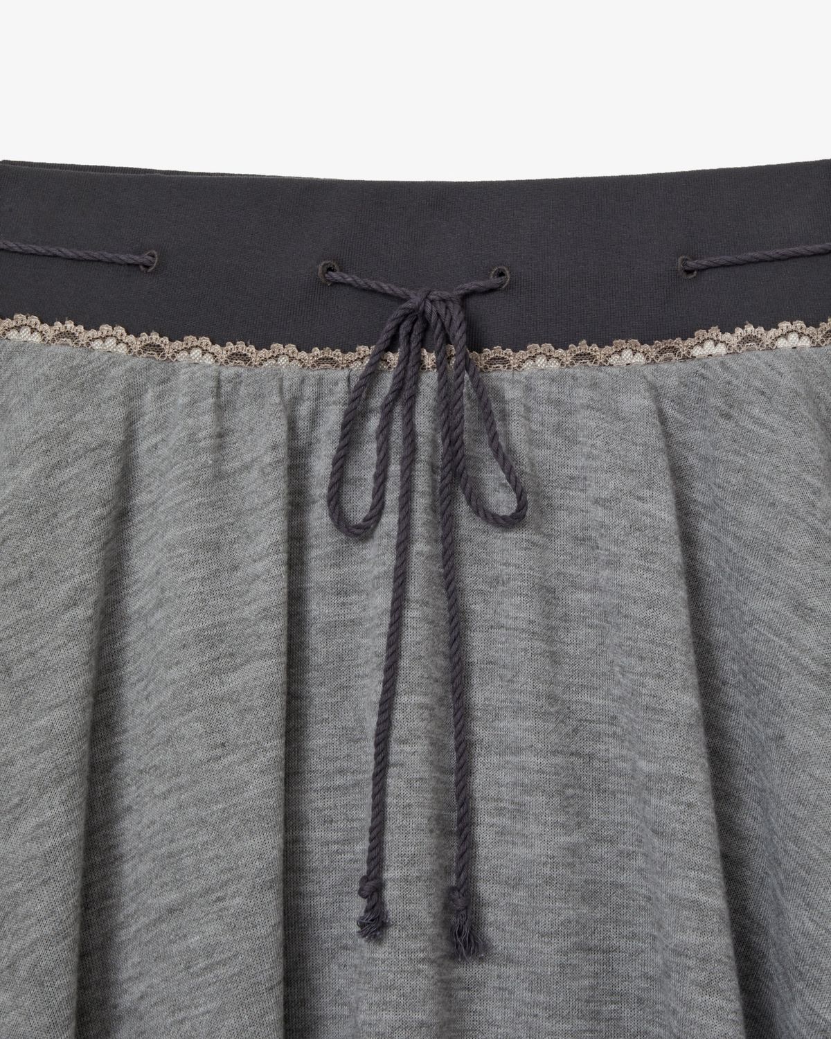 에이이에이이(AEAE) STRING LACE SKIRT [GREY]