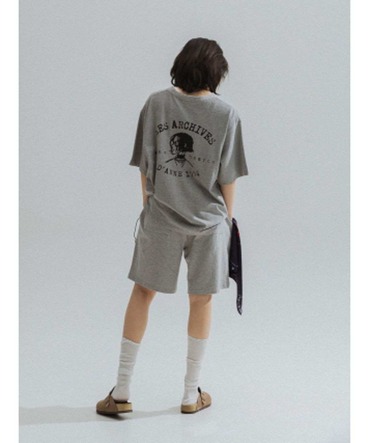 앤하츠(ANNEHEARTS) Bermuda Jersey Shorts_MELANGE