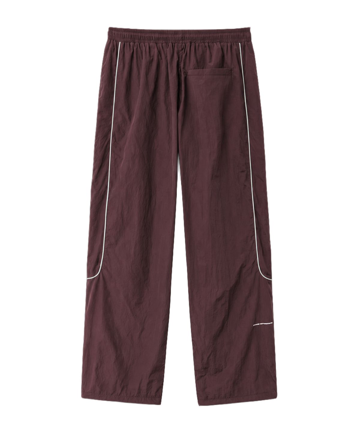 핍스 모터사이클(PHYPS MOTORCYCLE) [김간지 X 핍스 모터사이클] Basic Logo Nylon Track Pants Burgundy