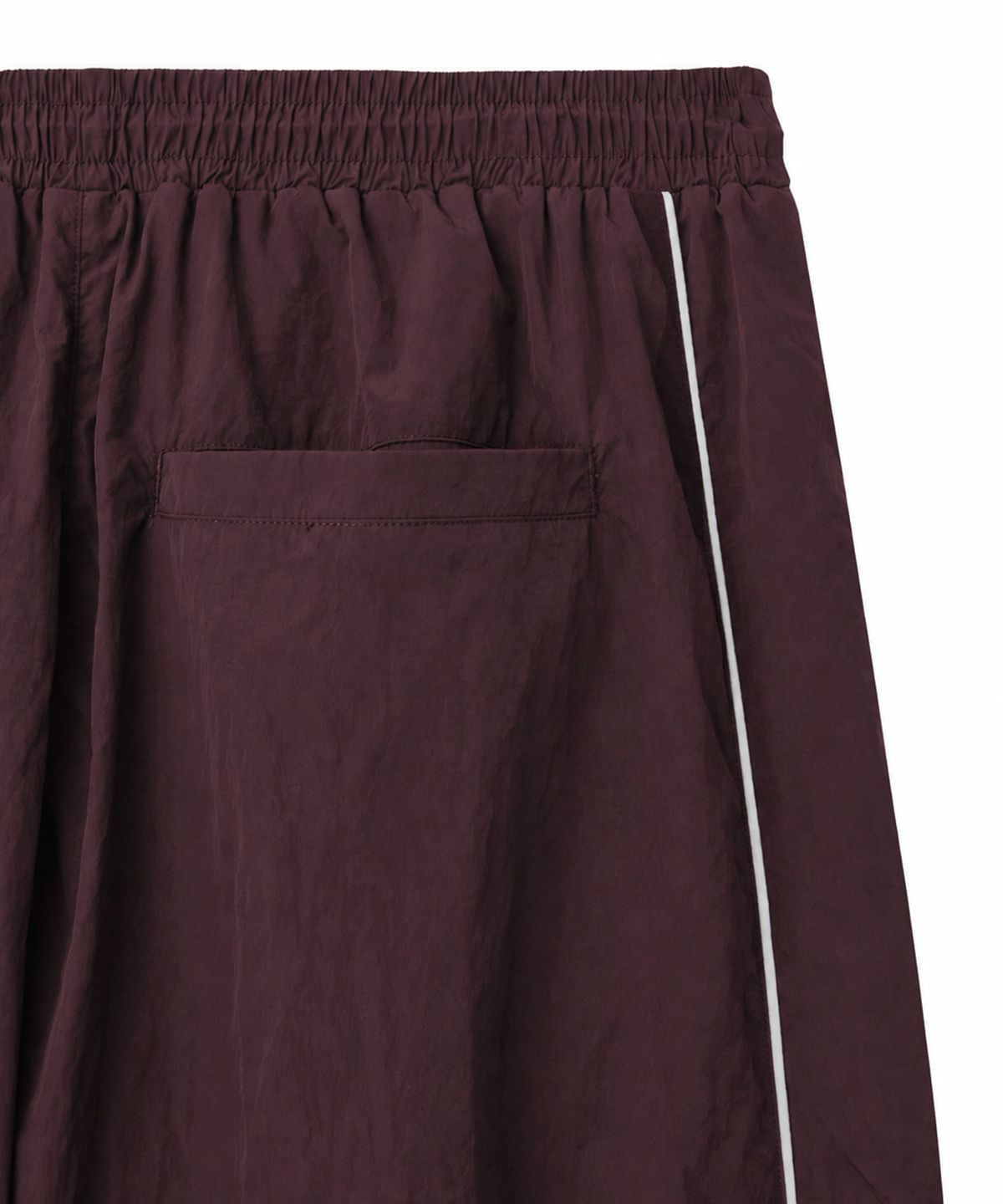 핍스 모터사이클(PHYPS MOTORCYCLE) [김간지 X 핍스 모터사이클] Basic Logo Nylon Track Pants Burgundy