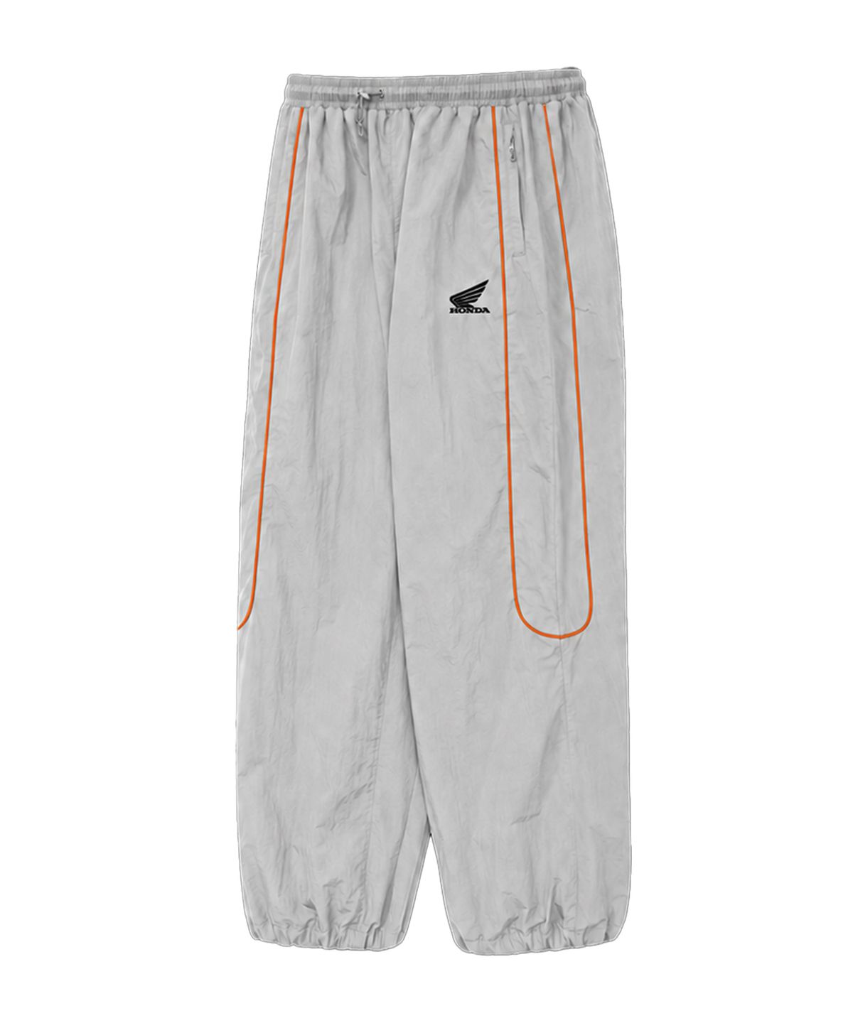 핍스 모터사이클(PHYPS MOTORCYCLE) [김간지 X 핍스 모터사이클] Basic Logo Nylon Track Pants Gray