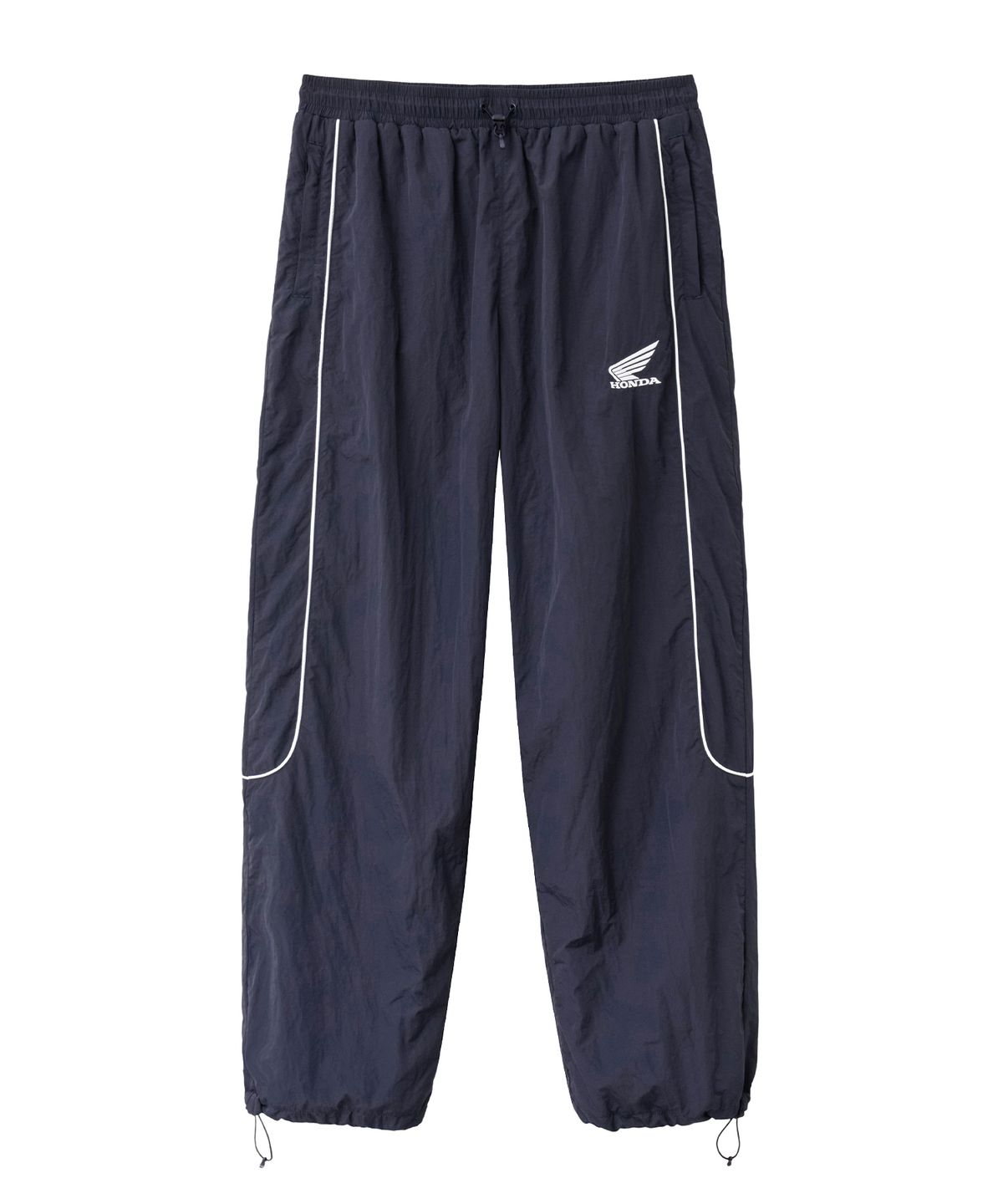 핍스 모터사이클(PHYPS MOTORCYCLE) [김간지 X 핍스 모터사이클] Basic Logo Nylon Track Pants Navy