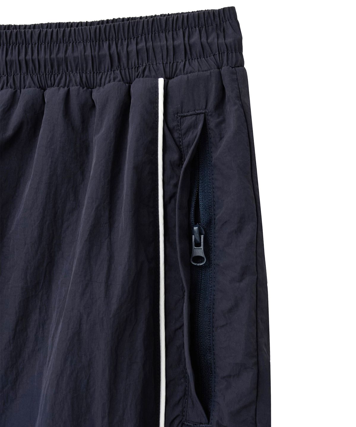 핍스 모터사이클(PHYPS MOTORCYCLE) [김간지 X 핍스 모터사이클] Basic Logo Nylon Track Pants Navy