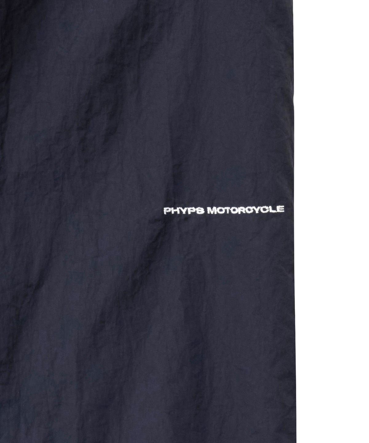 핍스 모터사이클(PHYPS MOTORCYCLE) [김간지 X 핍스 모터사이클] Basic Logo Nylon Track Pants Navy