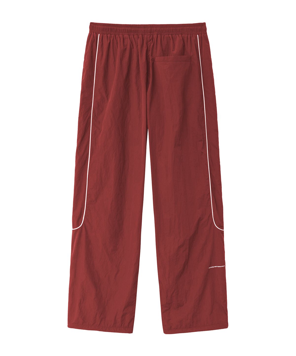 핍스 모터사이클(PHYPS MOTORCYCLE) [김간지 X 핍스 모터사이클] Basic Logo Nylon Track Pants Red