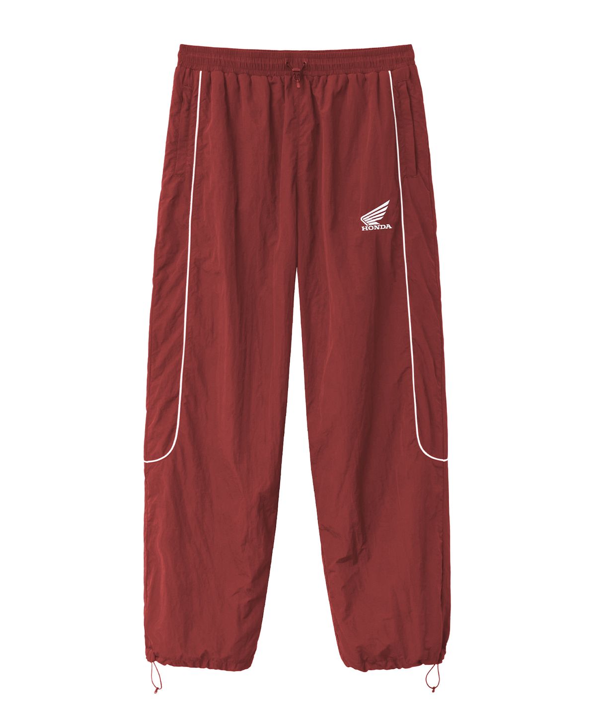 핍스 모터사이클(PHYPS MOTORCYCLE) [김간지 X 핍스 모터사이클] Basic Logo Nylon Track Pants Red