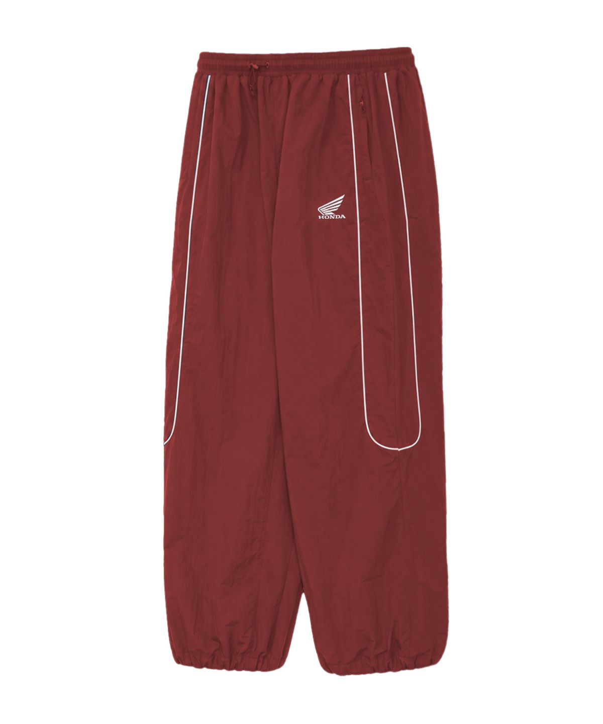 핍스 모터사이클(PHYPS MOTORCYCLE) [김간지 X 핍스 모터사이클] Basic Logo Nylon Track Pants Red