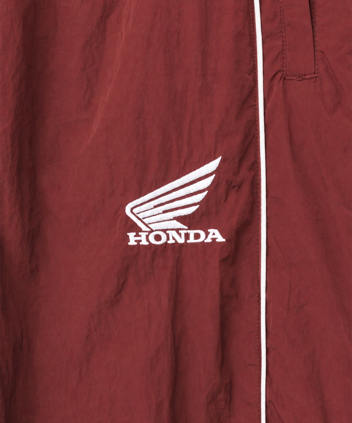 핍스 모터사이클(PHYPS MOTORCYCLE) [김간지 X 핍스 모터사이클] Basic Logo Nylon Track Pants Red