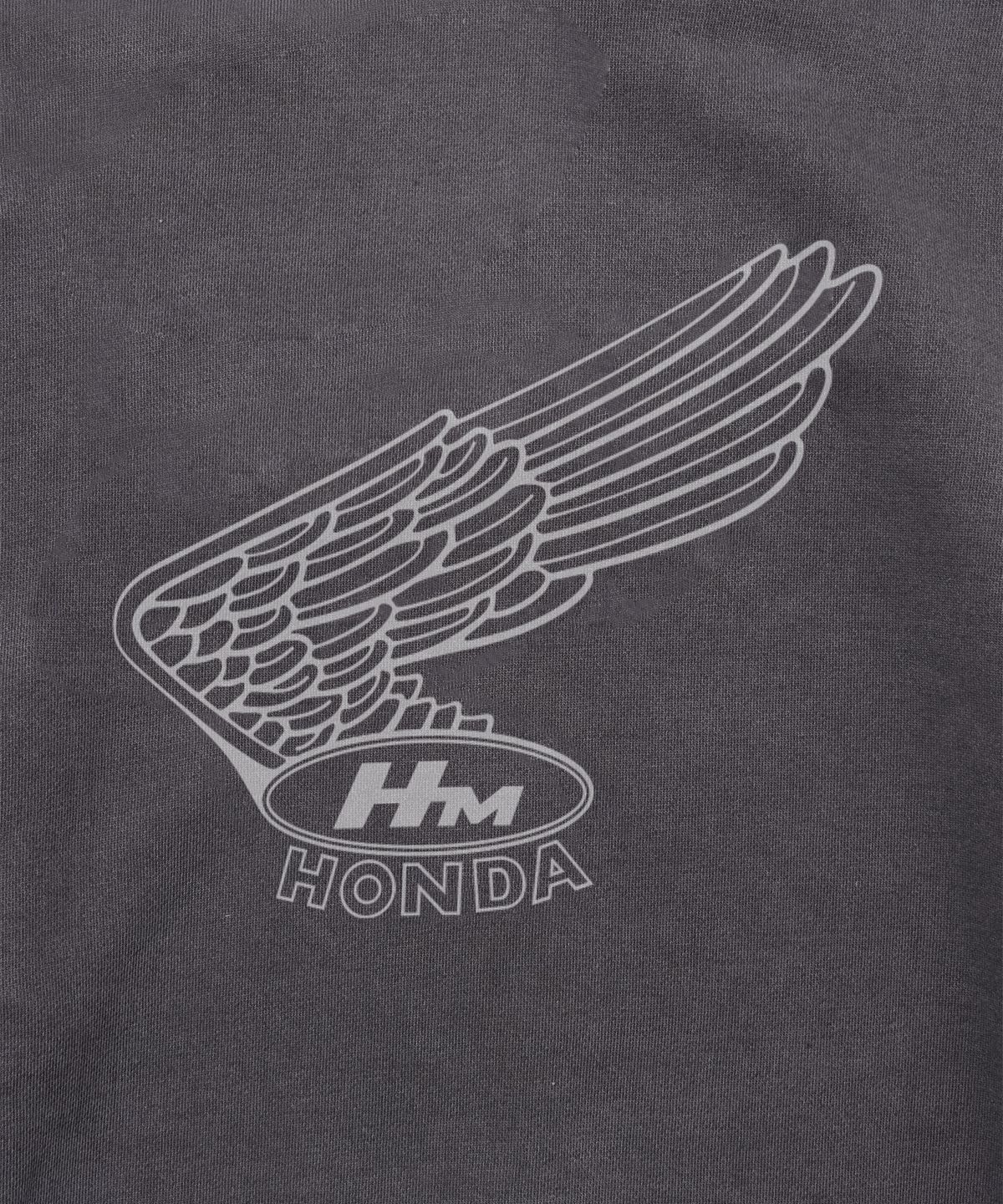 핍스 모터사이클(PHYPS MOTORCYCLE) [김간지 X 핍스 모터사이클] Pigment Old Logo Balaclava Hoodie Charcoal